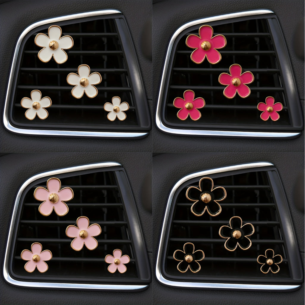 Small Daisy Flower Car Air Outlet Perfume Decorative Clip Car Accessories For Women