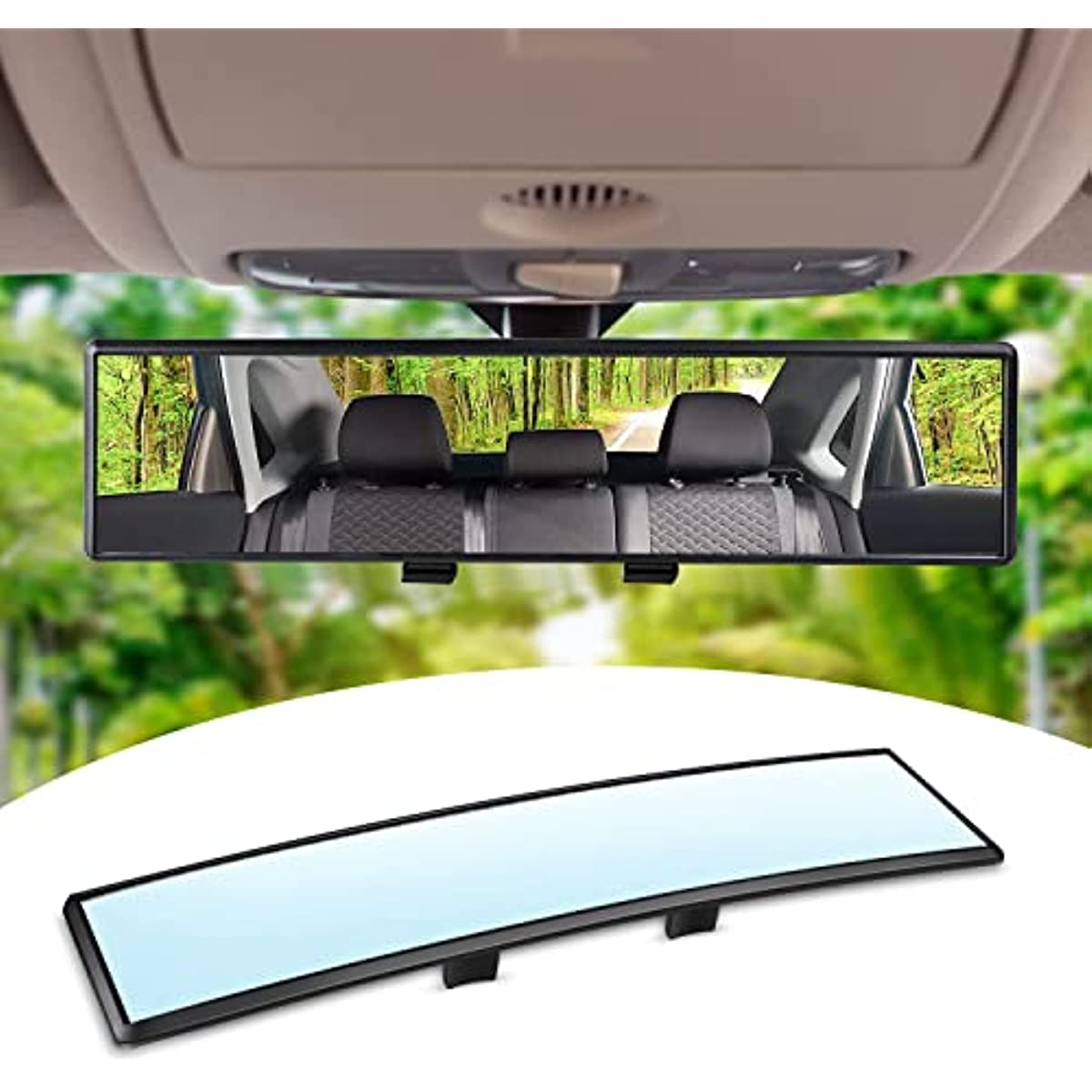 Car HD Rearview Mirrors 9.4 Inch,10.6 Inch,11.8 Inch Interior Clip-on Panoramic Rear View Mirror,  Universal Use For Cars, SUVs, Trucks, Vehicles