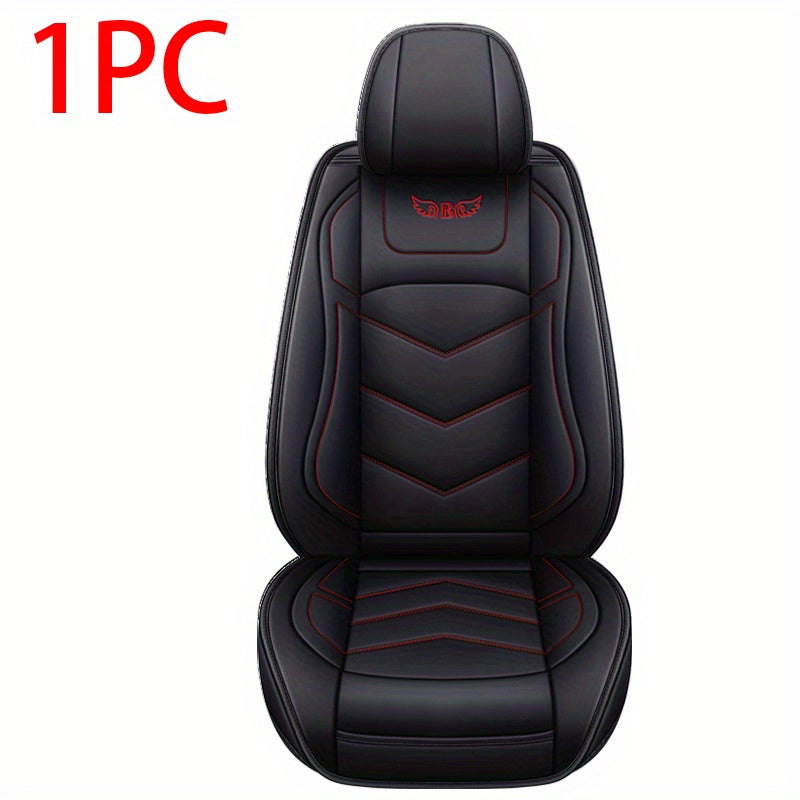 PU Leather Full Car Seat Covers Universal Fit Most Cars Four Seasons Car Seat Protector Waterproof Premium Textured Seat Cushion