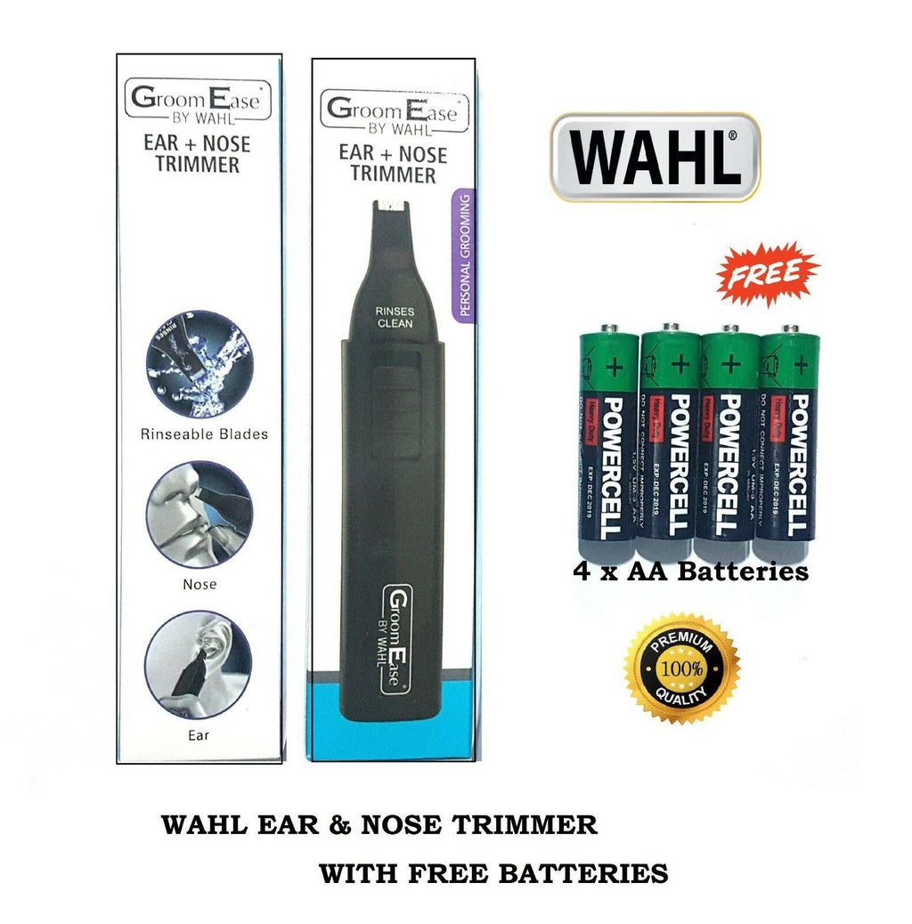WAHL EAR AND NOSE HAIR NASAL TRIMMER CLIPPER BRAND WITH BATTERIES