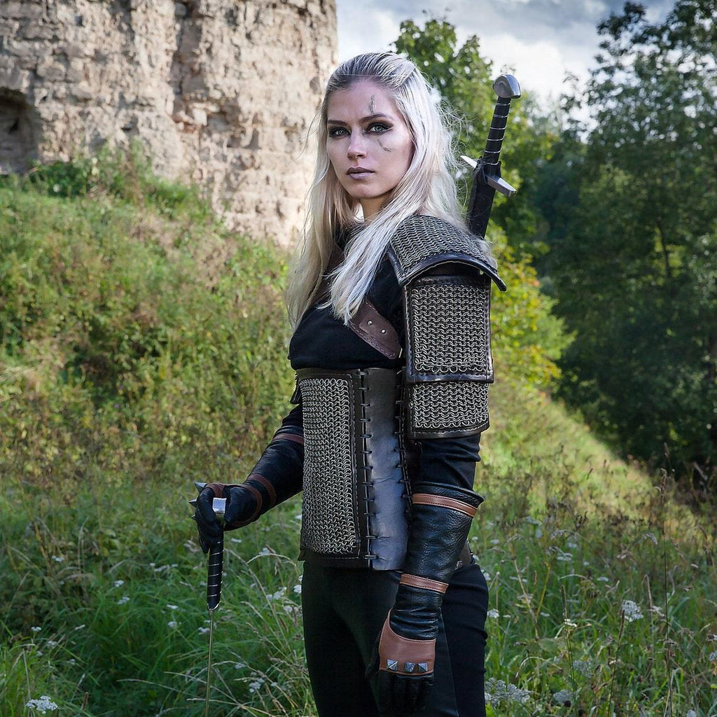 Women Witcher Armor Costume-KaerMohen Gear; Geralt of Rivia; costume from Witcher 3.Wild Hunt; Witcher Cosplay Fantasy Warrior included Only Pants )