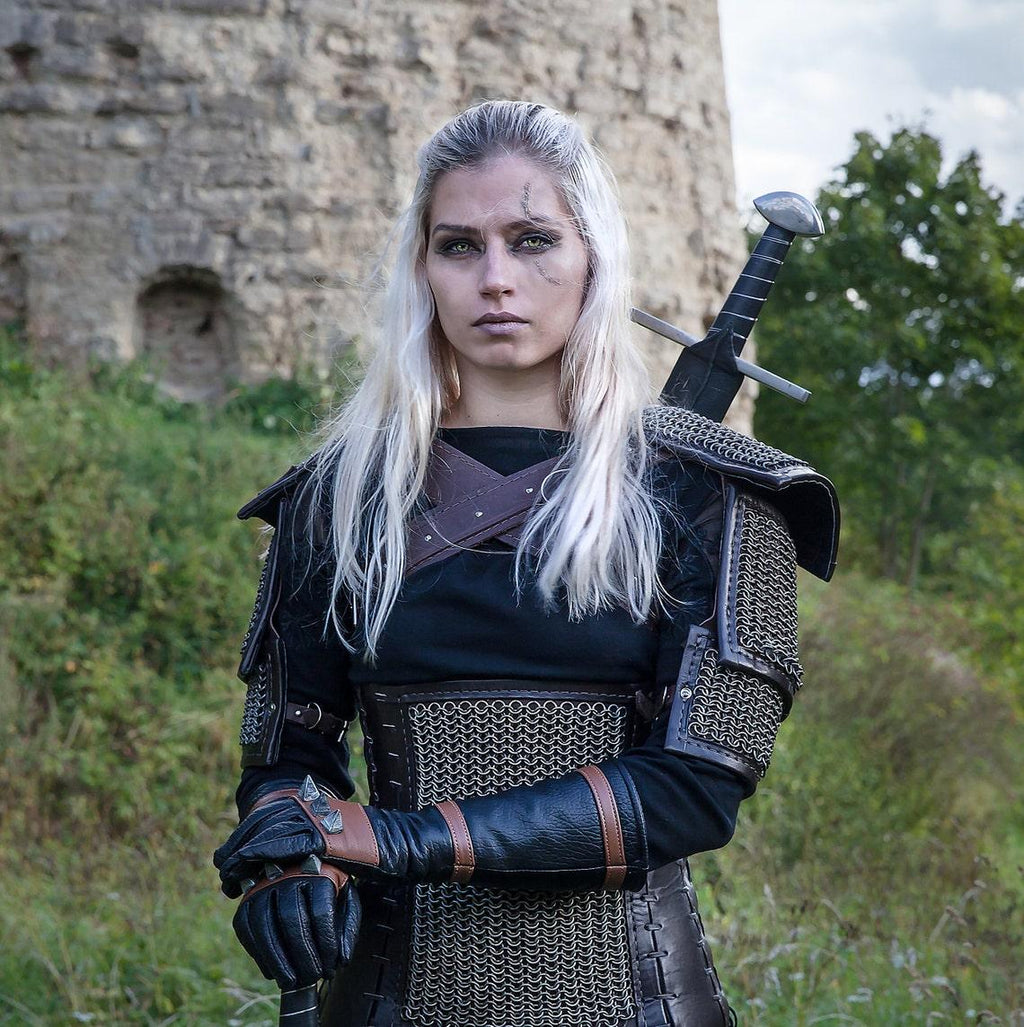 Women Witcher Armor Costume-KaerMohen Gear; Geralt of Rivia; costume from Witcher 3.Wild Hunt; Witcher Cosplay Fantasy Warrior included Only Pants )