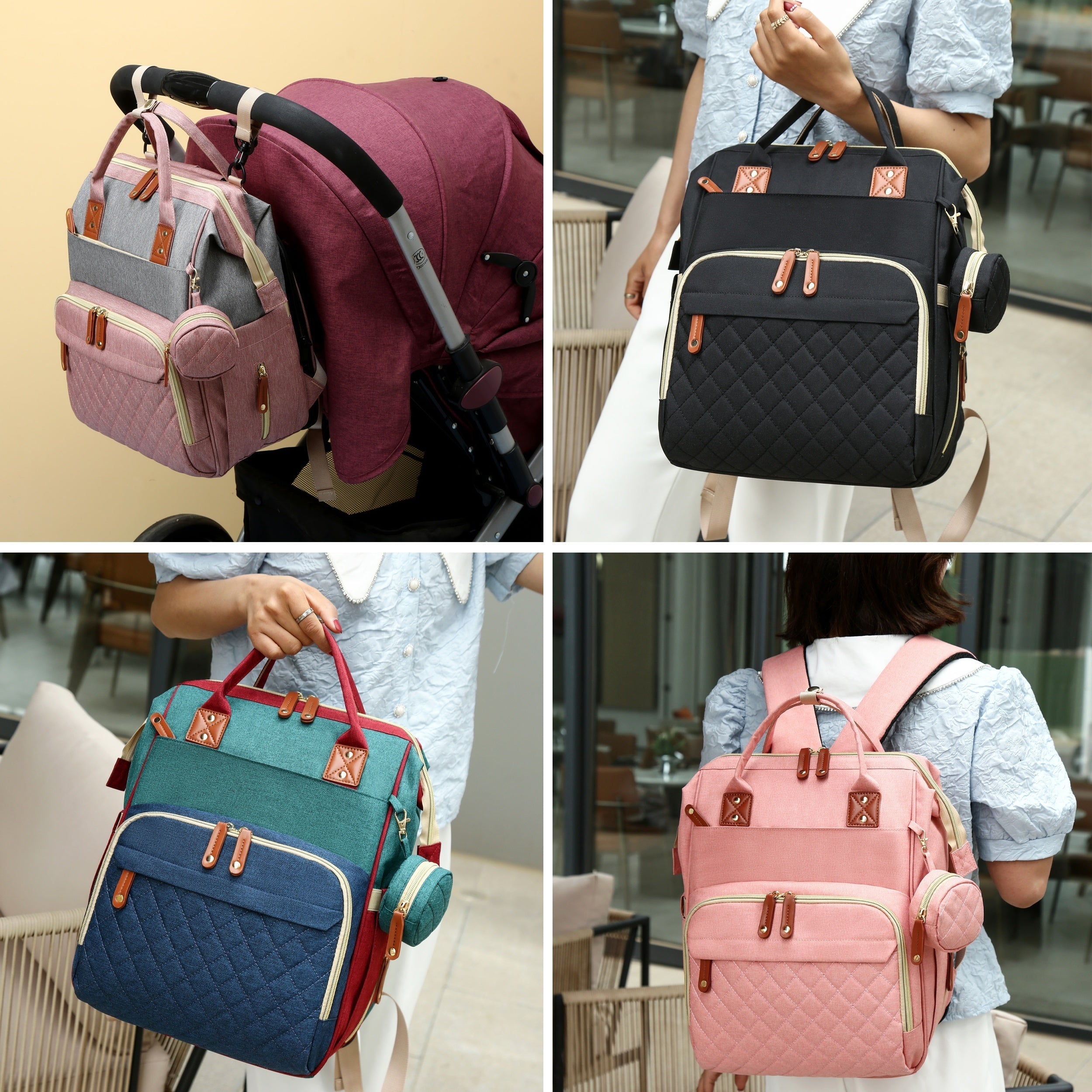 Diaper Bag Backpack, Trendy Bag, Diaper Backpack Bag With A Changing Station, Multifunction Waterproof LarTravel Back Pack, Christmas, Halloween, Thanksgiving Day Gift