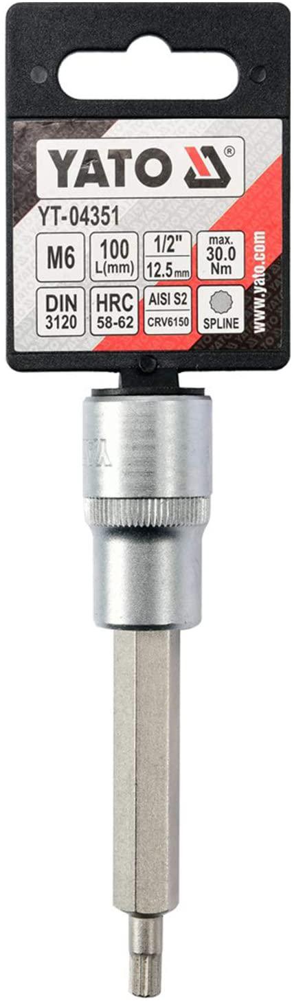 Yato Yt-04351 Socket Bit |Hand Tools|Socket Bit|Hexagonal Socket|Wrench Socket|Industrial Tools|Professional Tools|Mechanical Tools|Automobile Tools