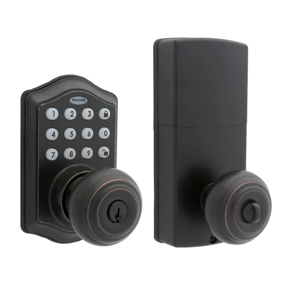 Oil Rubbed Bronze Keypad Electronic Knob Entry Door Lock