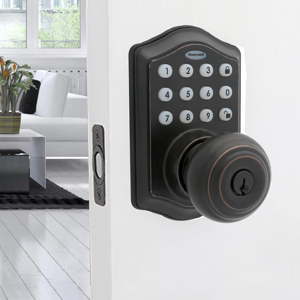 Oil Rubbed Bronze Keypad Electronic Knob Entry Door Lock