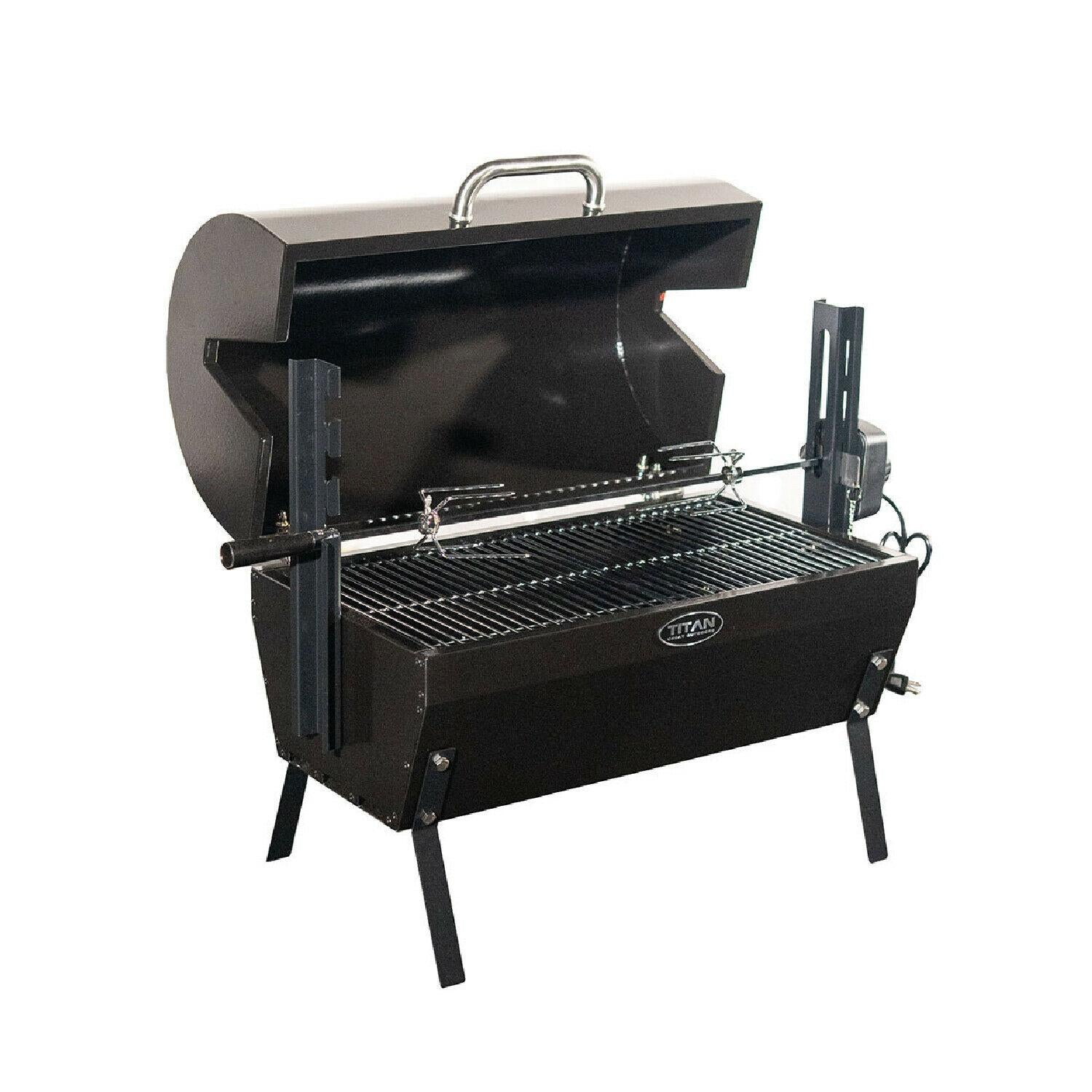 4W Rotisserie Chicken Roaster Grill, Rated 33 LB, 28" Spit