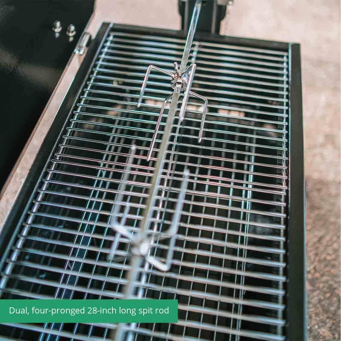 4W Rotisserie Chicken Roaster Grill, Rated 33 LB, 28" Spit