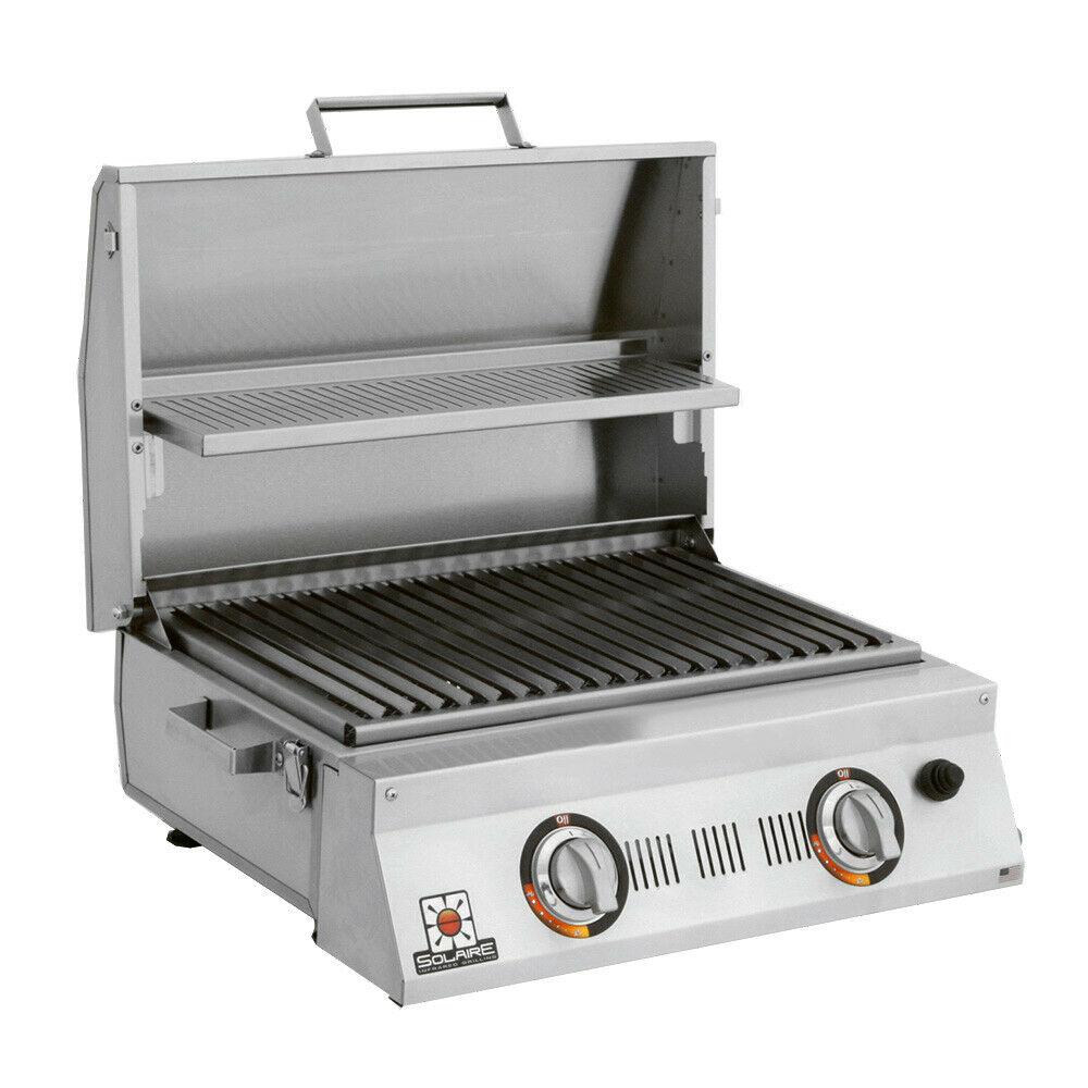 AllAbout Double Burner Infrared Portable Grill with Warming Rack, Propan