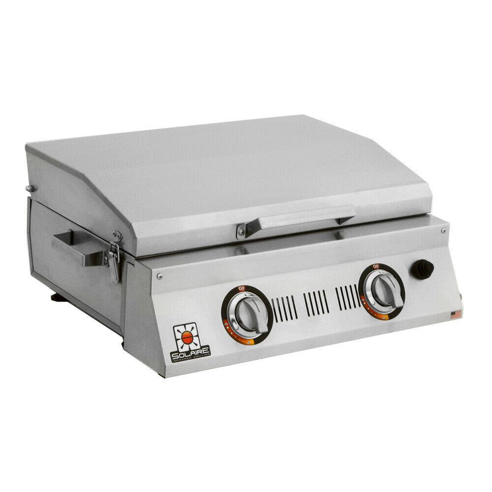 AllAbout Double Burner Infrared Portable Grill with Warming Rack, Propan