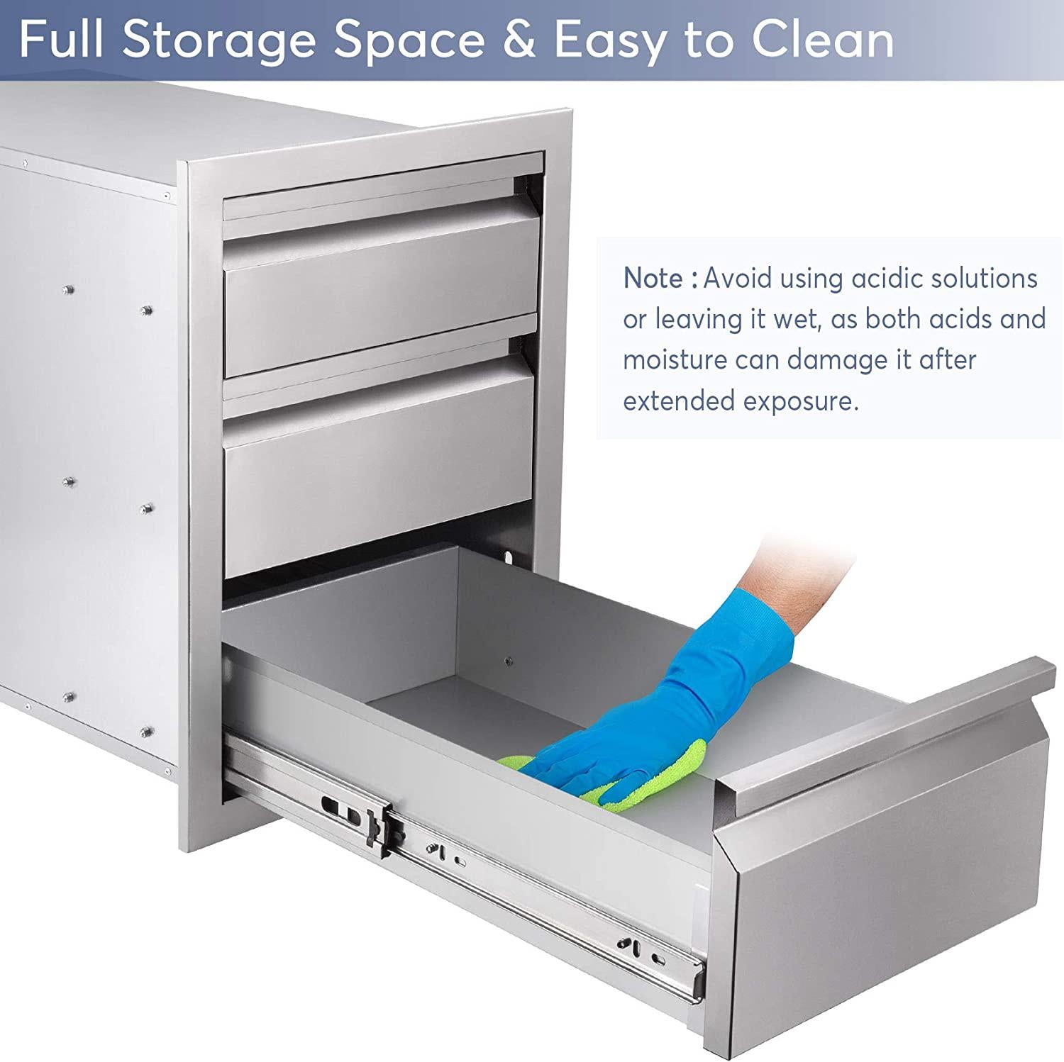 Seeutek Outdoor Kitchen Drawers  Steel 14 X 20 X 23.2 Inch Flush Mount