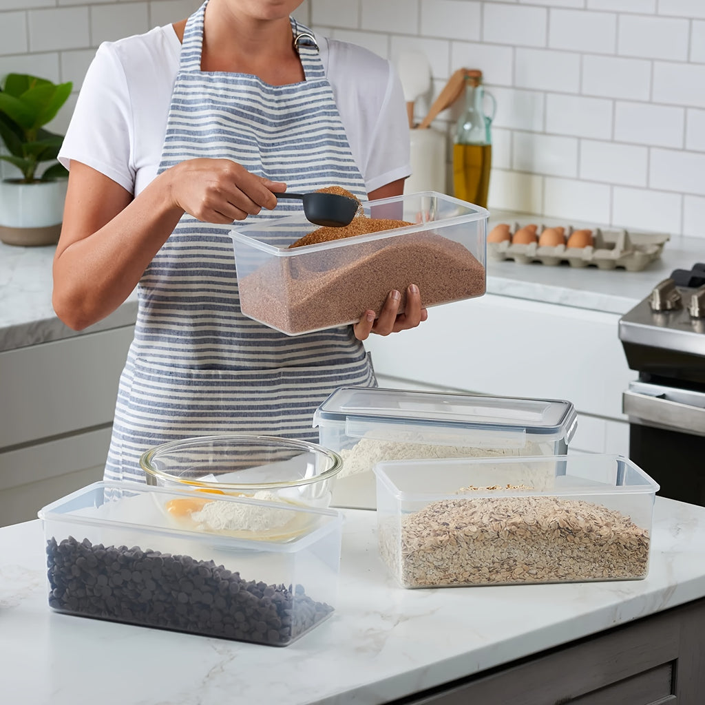 Organize Your Kitchen Pantry with These 3.2L Airtight Plastic StoraContainers - BPA &amp; Labeless!