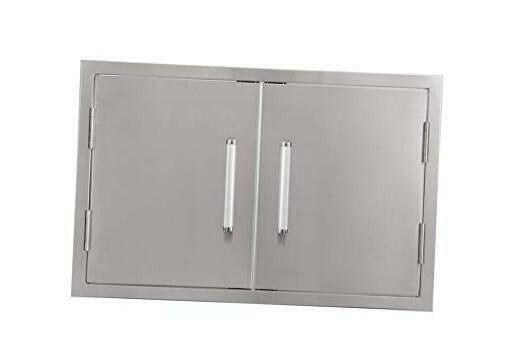 Outdoor Kitchen Double Access Door,33x22 Inch,304  Steel BBQ Grill