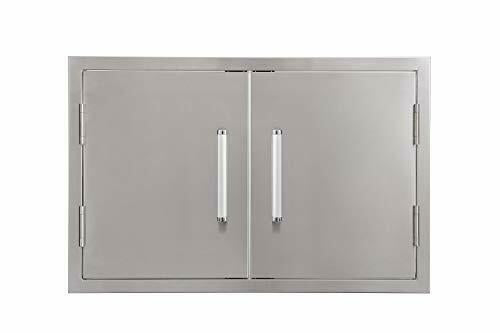 Outdoor Kitchen Double Access Door,33x22 Inch,304  Steel BBQ Grill