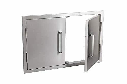Outdoor Kitchen Double Access Door,33x22 Inch,304  Steel BBQ Grill
