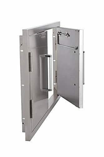 Outdoor Kitchen Double Access Door,33x22 Inch,304  Steel BBQ Grill
