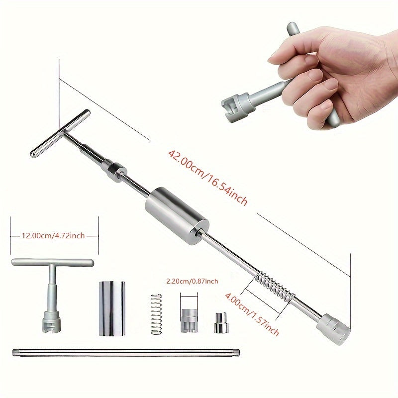 Car Dent Remover Tool, Paintless Dent Repair Dent Puller Kit Slide Hammer Tools With 18pcs Thickened Blue Tabs For DIY Automobile Body Dent Removal