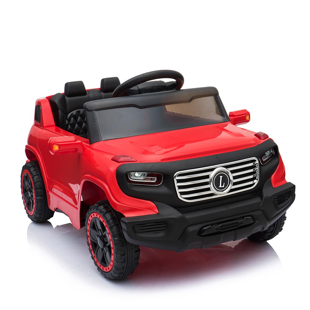 Clearance! Electric Cars for Kids, Kids Electric Ride-On Truck, 6V Remote Control Car for Boys Girls Christmas Gifts with 3 Speeds, Music, Seat Belts, LED Lights, and Realistic Horns, Red, Q6814