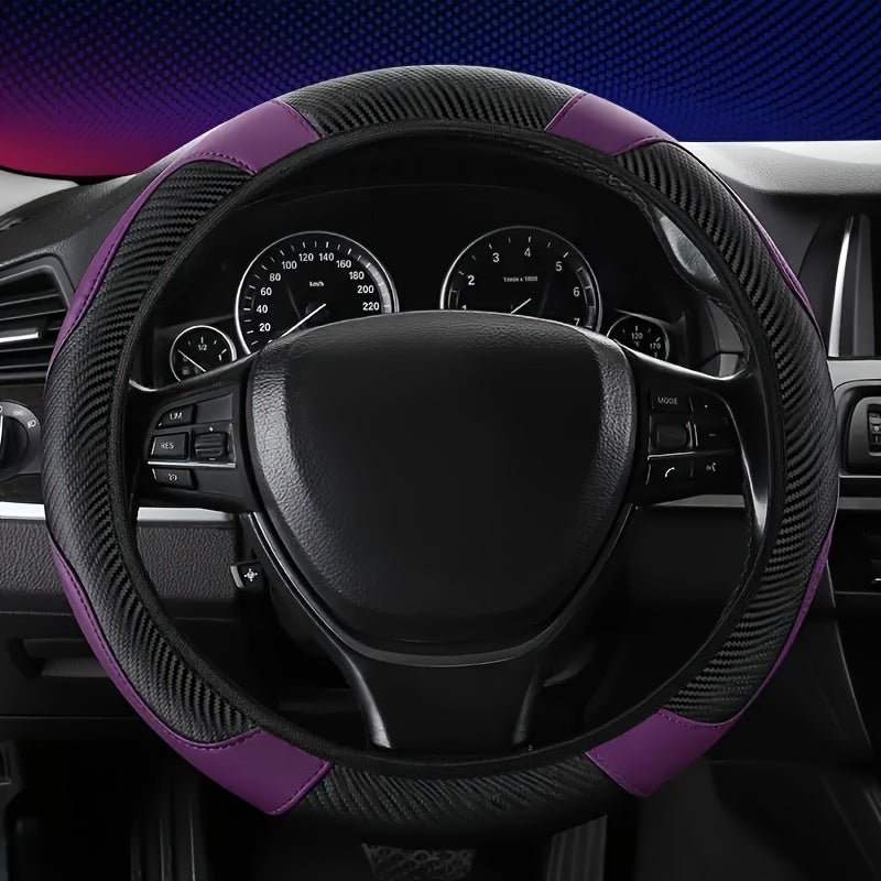 1pc Car Steering Wheel Cover, Universal 15 Inch Anti-Slip Car Steering Wheel Protector Cover Car Decor Accessories, No Inner Ring
