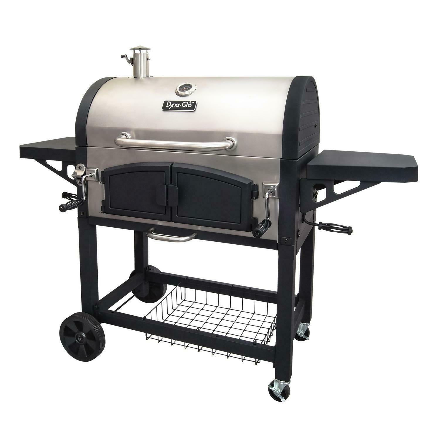 Charcoal Grill BBQ Barbecue Dual Chamber Steel Outdoor CooPatio Backyard