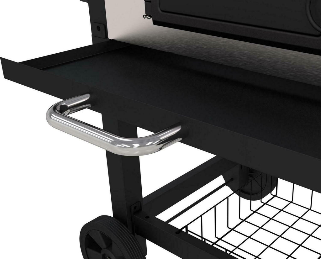 Charcoal Grill BBQ Barbecue Dual Chamber Steel Outdoor CooPatio Backyard