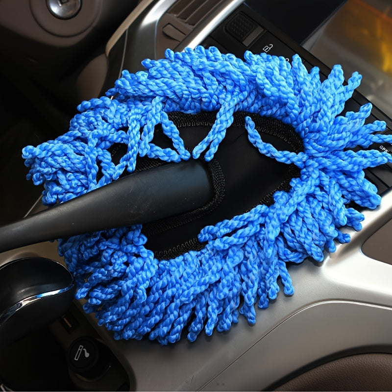 Car Dust Removal Made Easy - Small Duster Wipe, Soft Brush Cleaning Brush, Mini Bristle Brush &amp; Nanofiber Car Interior Accessories