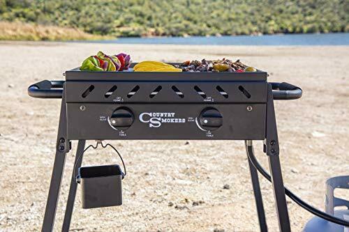 CSGDL0370 Horizon Series, Plains 2-Burner Portable Gas Griddle, Black