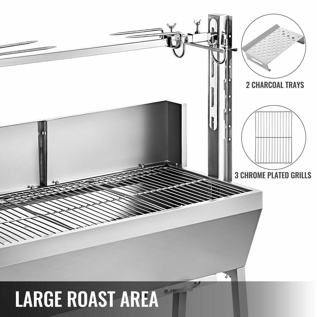 Steel Barbecue Without Smoke Electric Griller Roaster Pig Goat Outdoor