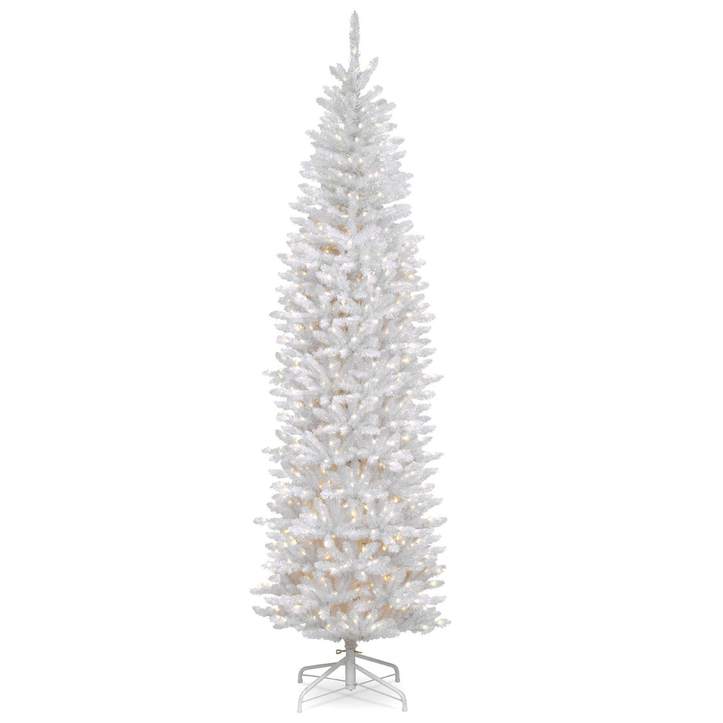 National Tree Company Kingswood Clear Prelit Incandescent White Fir Pencil Artificial Christmas Tree, 9"
