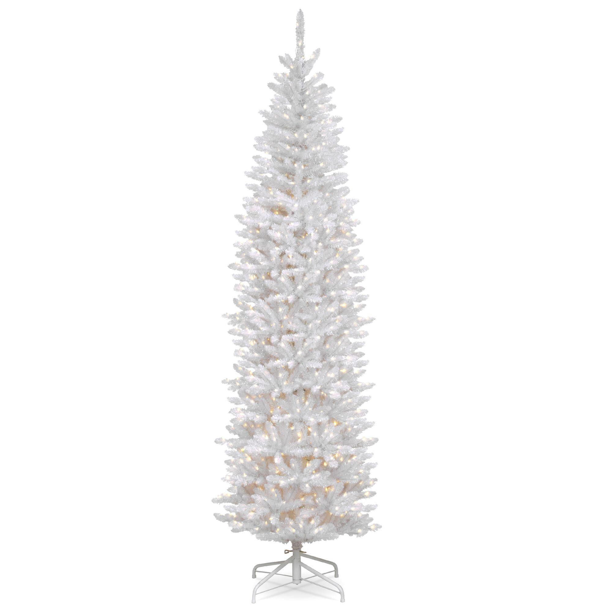 National Tree Company Kingswood Clear Prelit Incandescent White Fir Pencil Artificial Christmas Tree, 9"