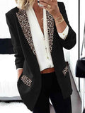 Fashion Leopard Stitching Small Suit