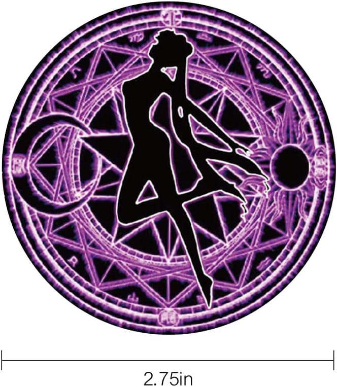 2PCS Car Cup Holder Coasters for Sailor Moon, 2.75" Sailor Moon Funny Car Accessories Anime Car Coasters Auto Interior Insert Coasters by FLYEEGO