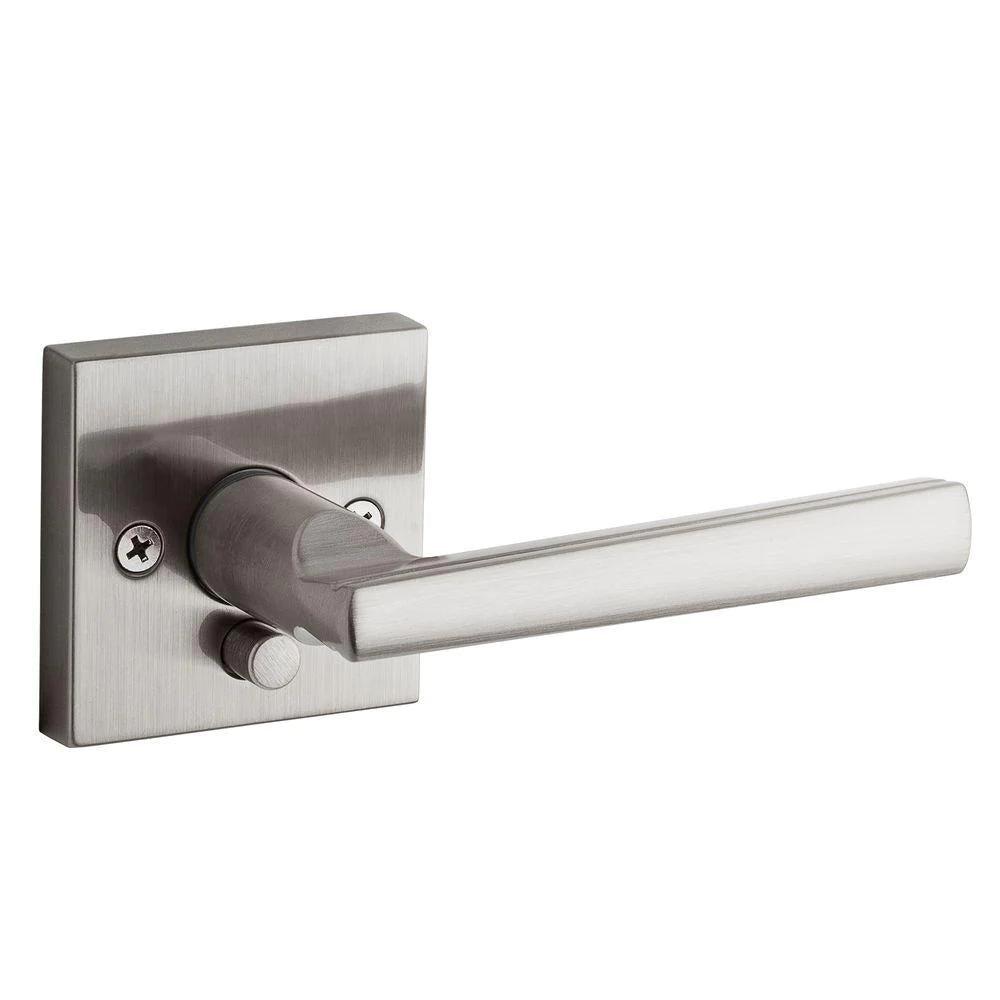 Montreal Square Satin Nickel Privacy Bed/Bath Door Lever
