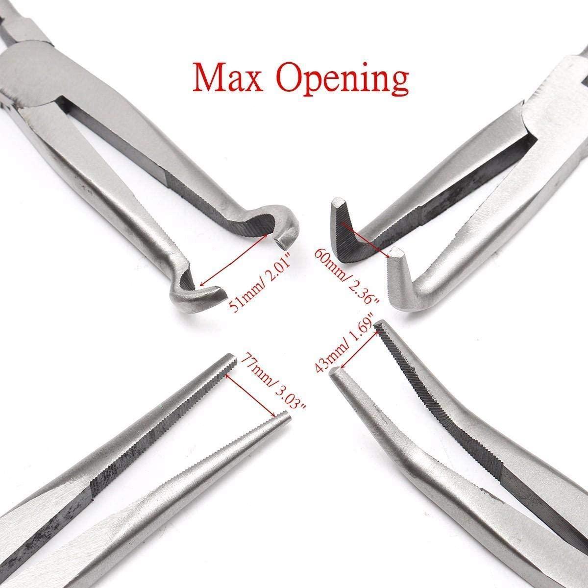 LFDHSF Screwdriver Set, Hand Tools 4Pcs 11 inch Bent Mechanic Equipment Hand Tool Set Extra Long Nose Pliers Straight