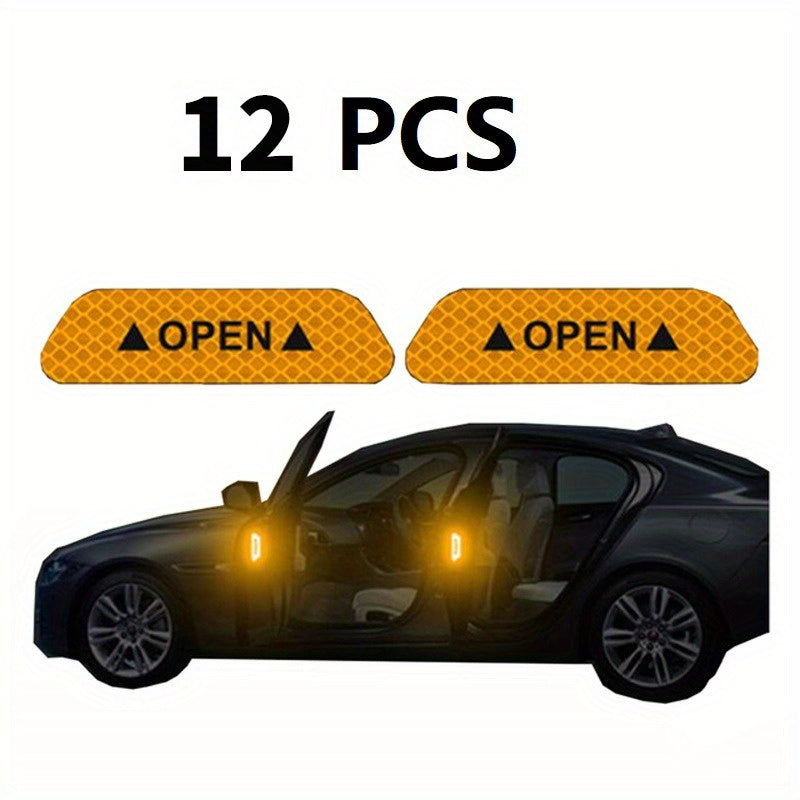 Boost Your Car's Safety &amp; Visibility With 4PCS Reflective Stickers!