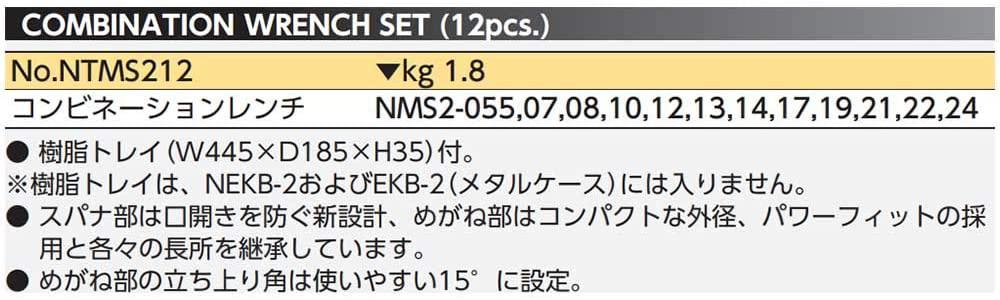 Nepros Combination Wrench Set (12pcs.)