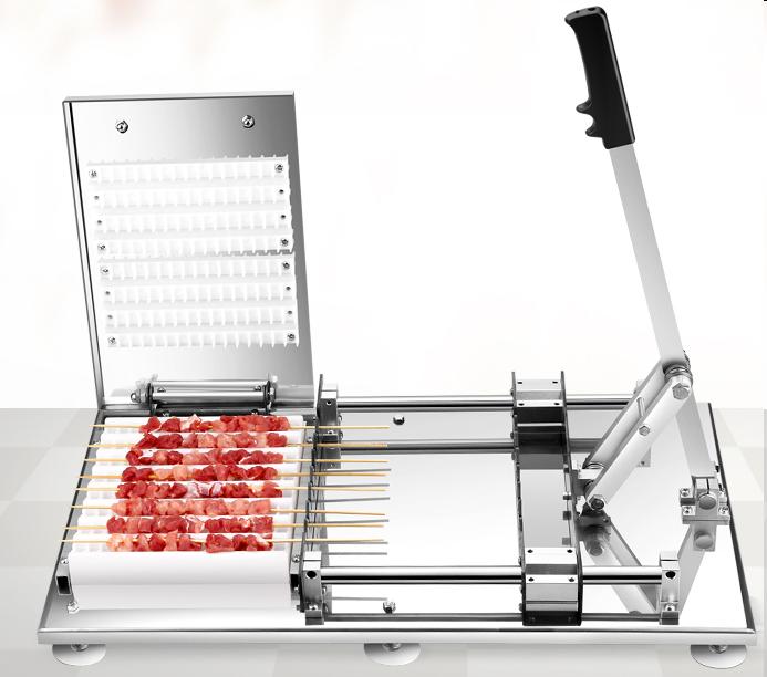 High Quality  steel manual kebab meat skewer machine
