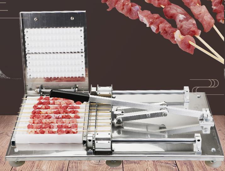 High Quality  steel manual kebab meat skewer machine