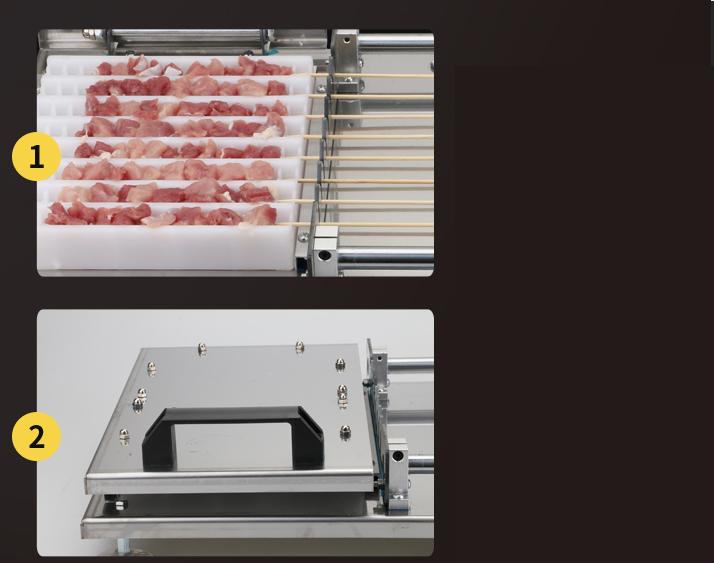 High Quality  steel manual kebab meat skewer machine