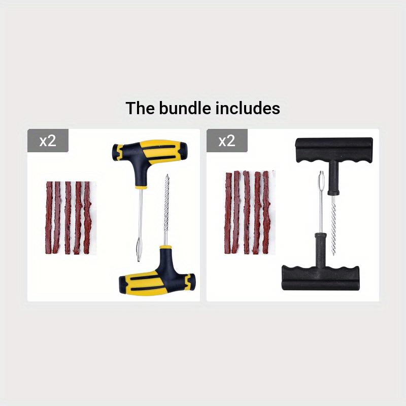 Complete Car &amp; Motorcycle Tire Repair Tool Kit - Fix Punctures &amp; Replace Tires Easily!
