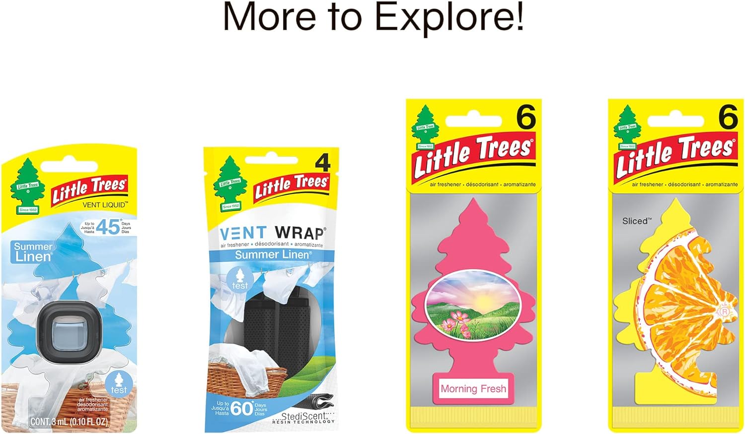 LITTLE TREES Air Fresheners Car Air Freshener. Hanging Tree Provides Long Lasting Scent for Auto or Home. Summer Linen, 24 Air Fresheners