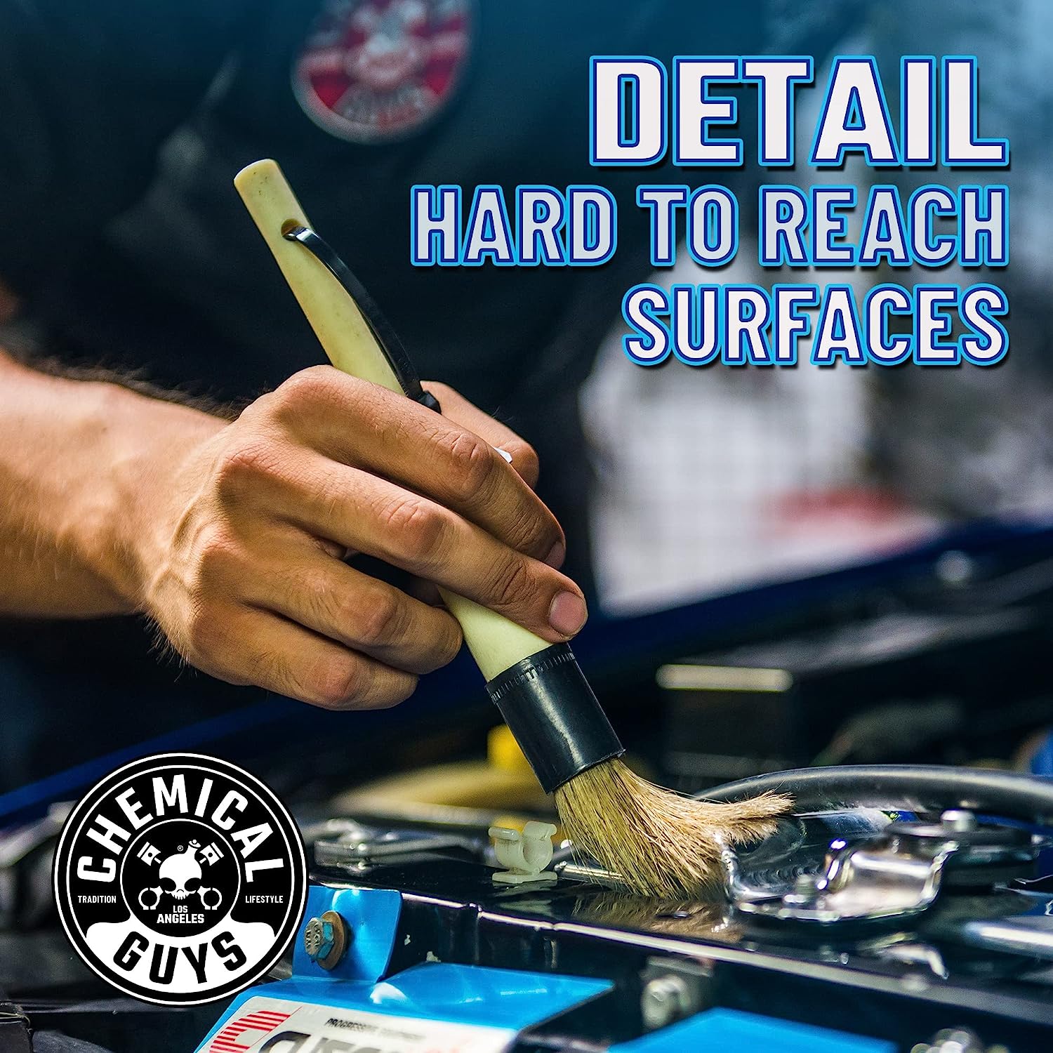 Chemical Guys SPI22016 Total Interior Cleaner and Protectant, 16 fl oz, with Acc_S90 Boar's Hair Detailing Brush, Safe for Cars, Trucks, SUVs, Jeeps, Motorcycles, RVs &amp; More