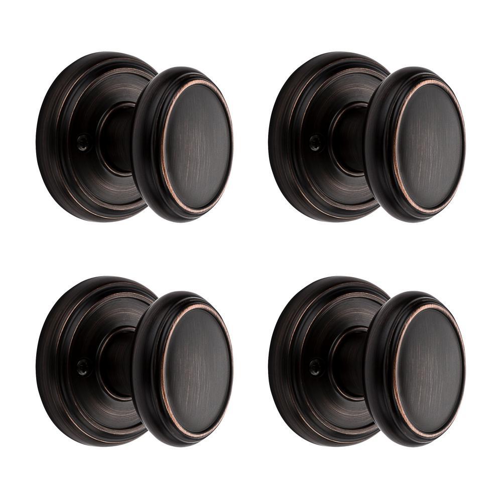 PrestiCarnaby Venetian Bronze Hall/Closet Door Knob (4-Pack)
