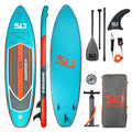 Premium 11 ft. 6 in. Lava Inflatable Stand Up Paddle Board with Full SUP Accessories