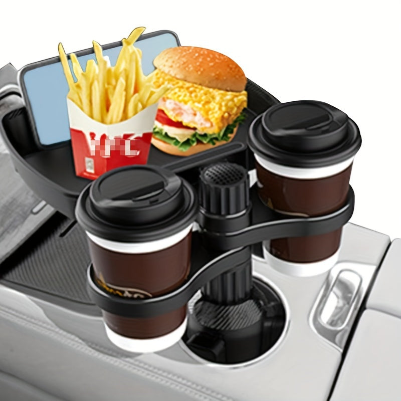 360° Swivel Car Cup Holder Tray - Keep Your Drinks &amp; Food Organized &amp; Accessories!
