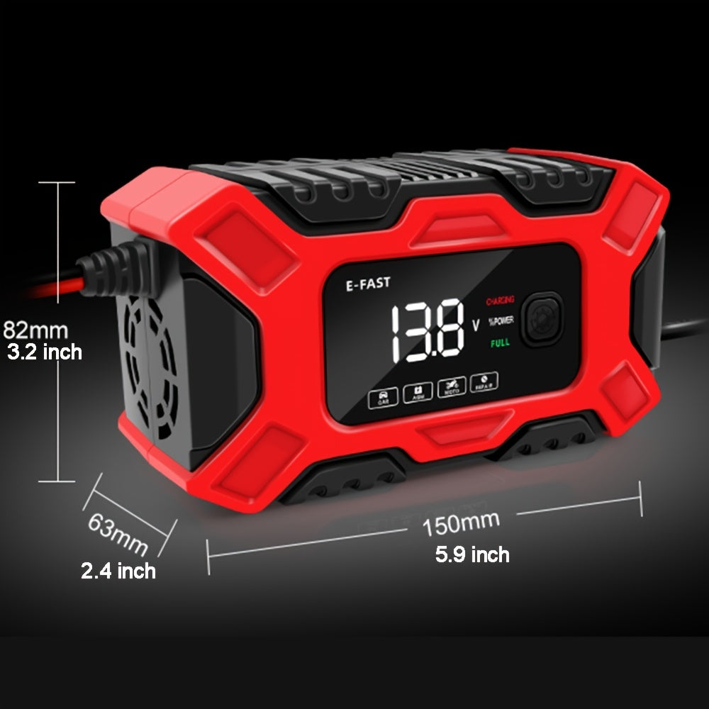 6A 12V Digital Car Battery Charger Full Automatic Car Battery Charger Power Puls Repair Chargers Lead Acid AGM Battery Charger