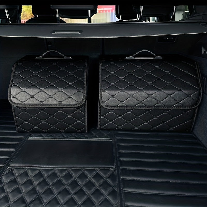 1pc Car Trunk Organizer StoraBox Collapsible Auto Cargo StoraContainer Toys Food StoraBag Car Stowing Automotive Accessories
