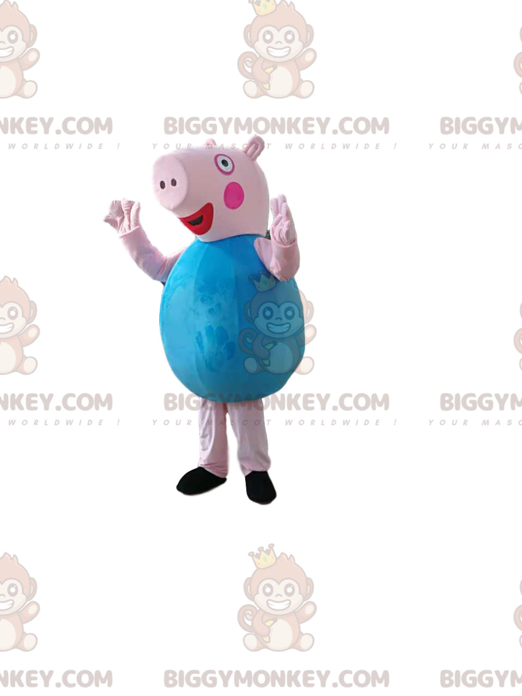 's Little Brother GeorPig BIGGYMONKEYMascot Costume