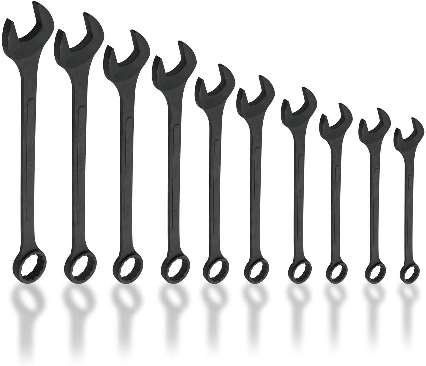 Neiko 02499A 3/4" Drive Jumbo  Impact Socket Set, 27 Piece Shallow Socket Assortment | Standard SAE and Metric Sizes &amp; 03129A Jumbo Combination Wrench Set, 10 Piece