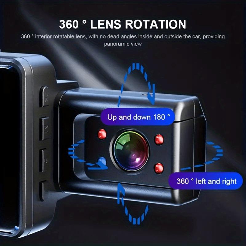 3 Inch 1080P Dual Lens Dash Cam For Cars,Front And Inside,Full HD 1080P Car Camera With Loop Recording,Night Vision,Wide Angle Car DVR Camera Car Video Recorder Vehicle Black Box